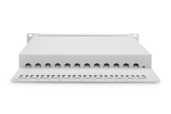 DIGITUS Cat.6A Patch Panel, geschirmt, 12-Port, 10, grau