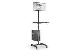 DIGITUS Arbeitsplatz rollbar, Sitz/Steh, 1xTFT,PC,TAS schwa.