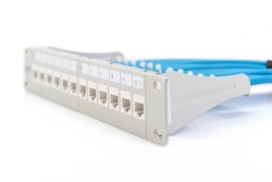 DIGITUS Patchpanel 1HE 10 12-Port Modular grau