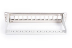 DIGITUS Patchpanel 1HE 10 12-Port Modular grau