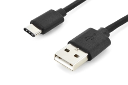 DIGITUS USB 2.0 Verbindungskabel Typ C -A St/St 1,8m, sw