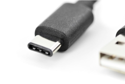 DIGITUS USB 2.0 Anschlusskabel Typ C -A St/St 1.0m, sw