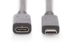 DIGITUS USB 2.0 Verlängerungskabel Typ C -C St/Bu 1.5m, sw