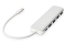 DIGITUS USB-C-Hub 4-Port 3.0->4xA3.0 1xC-PD intgr.Kabel wei
