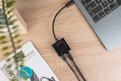 DIGITUS USB Type-C Gigabit Ethernet Adapter, PD Unterstüt.