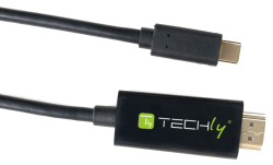 Techly USB Typ C ST auf HDMI 2.0 4K, 2m, schwarz