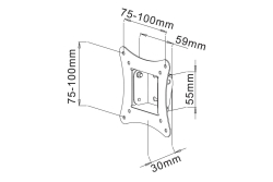 Techly Wandhalterung für LCD/LED TV 13-30 schwarz