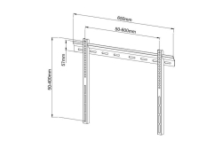 Techly Wandhalterung Ultra Slim für LCD/LED TV 40-65 schwar
