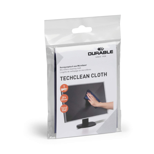 DURABLE TECHCLEAN CLOTH Mikrofasertuch 200x200mm blau