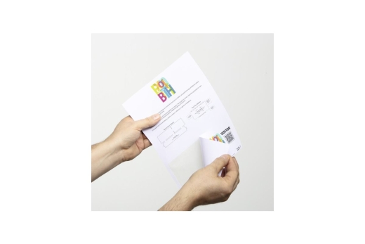 DURABLE VISITOR BADGE Namesschilder mit EURO-Lochung 100Stk