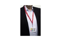 DURABLE VISITOR BADGE Namesschilder mit EURO-Lochung 100Stk