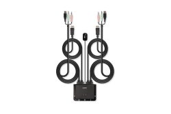 LINDY 2 Port DisplayPort 1.2, USB 2.0 KVM Switch mit Audio