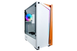 AZZA Gaming PC Gehäuse Apollo 430W Midi ATX Glas Weiss