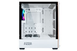 AZZA Gaming PC Gehäuse Apollo 430W Midi ATX Glas Weiss