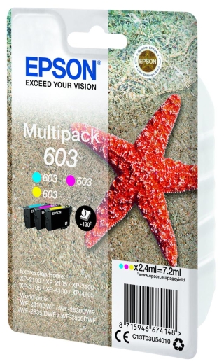 Patrone Epson 603 3er-Pack Tricolor T03U5