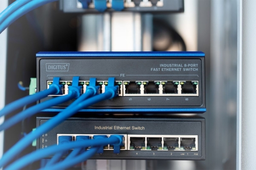 DIGITUS Switch Ind. 8-Port 10/100 Unmanaged blau