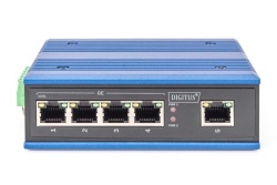 DIGITUS Switch Ind. 5-Port Gigabit Unmanaged blau