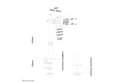 Neomounts TIS 10-32 1TFT 3Gelenke schw. Max.8KG