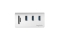 Logilink USB 3.0 HUB 3-Port, mit Kartenleser, ALU, silber