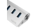 Logilink USB 3.0 HUB 3-Port, mit Kartenleser, ALU, silber