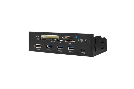 Logilink USB HUB 3.0 mit 6-fach Kartenleser schwarz