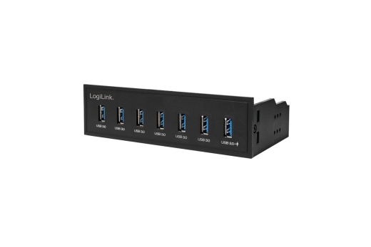 Logilink USB HUB 3.0, 7-Port, 5,25 intern + Schnelladeport