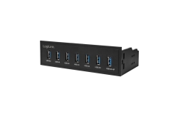 Logilink USB HUB 3.0, 7-Port, 5,25 intern + Schnelladeport