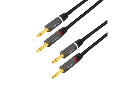Logilink Lautsprecherkabel, 2x2.50 mm2 + Bananenstecker 3m