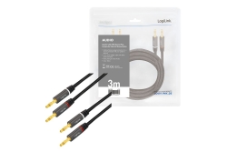 Logilink Lautsprecherkabel, 2x2.50 mm2 + Bananenstecker 3m