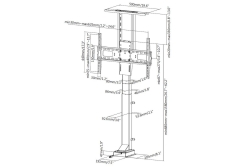 Equip Bodenstandhalter 37-65/1TFT 50kg elektr.Fernb. sw lite Retail