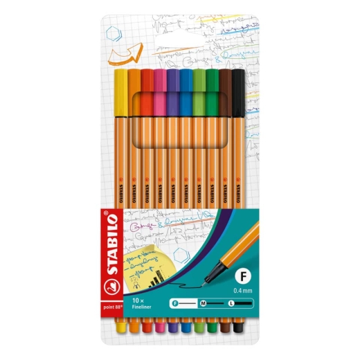 Fineliner point 88® Etui - 10er Pack - Standardfarben