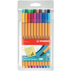 Fineliner point 88® Etui - 20er Pack - mit 20...