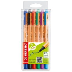 Filzschreiber GREENpoint® - 0,8 mm, 6er Pack sortiert