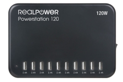 RealPower Ladestation Power Station 120 120W 10xUSB-A