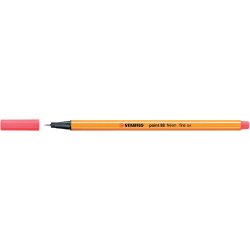 Fineliner - point 88 - Neonfarbe, leuchtfarbenrot