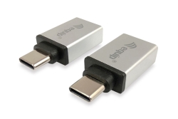 Equip Adapter USB-C->USB-A3.0 St/Bu 2Stk Alu.