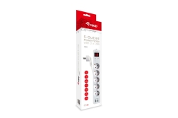 Equip Steckdosenleiste 5xSchuko/2xUSBA+Switch->St.90°CL ÜSS