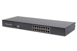DIGITUS Konsole 19 TFT 16-Port CAT 5 KVM & Touchpad, DE