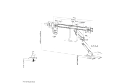 Neomounts TIS 10-32 2TFT 1 Gelenk schwarz Max.16KG