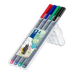 Feinschreiber triplus® - 0,3 mm, Aufstellbox, 4 Farben