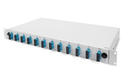 DIGITUS LWL Spleißbox 1HE unbestückt ausziehbar schnellversc