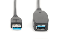 DIGITUS USB 3.0 Aktives Verlängerungskabel 20m, sw