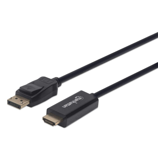 MANHATTAN 4K@60Hz DisplayPort auf HDMI-Kabel 1,8m schwarz