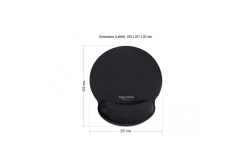 DELOCK Mauspad mit Handballenauflage rund schwarz