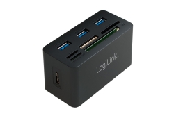 Logilink Card Reader extern mit 3xUSB 3.0 HUB AiO Cardreader