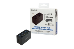 Logilink Card Reader extern mit 3xUSB 3.0 HUB AiO Cardreader