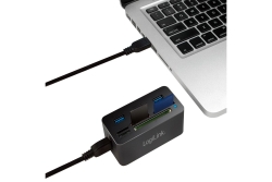 Logilink Card Reader extern mit 3xUSB 3.0 HUB AiO Cardreader