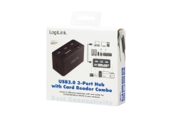 Logilink Card Reader extern mit 3xUSB 3.0 HUB AiO Cardreader