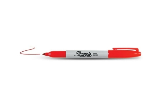 Sharpie Fein Permanent Marker Rundspitze Rot 12er Faltschachtel