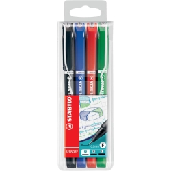 Fineliner mit gefederter Spitze - SENSOR F - fein - 4er...
